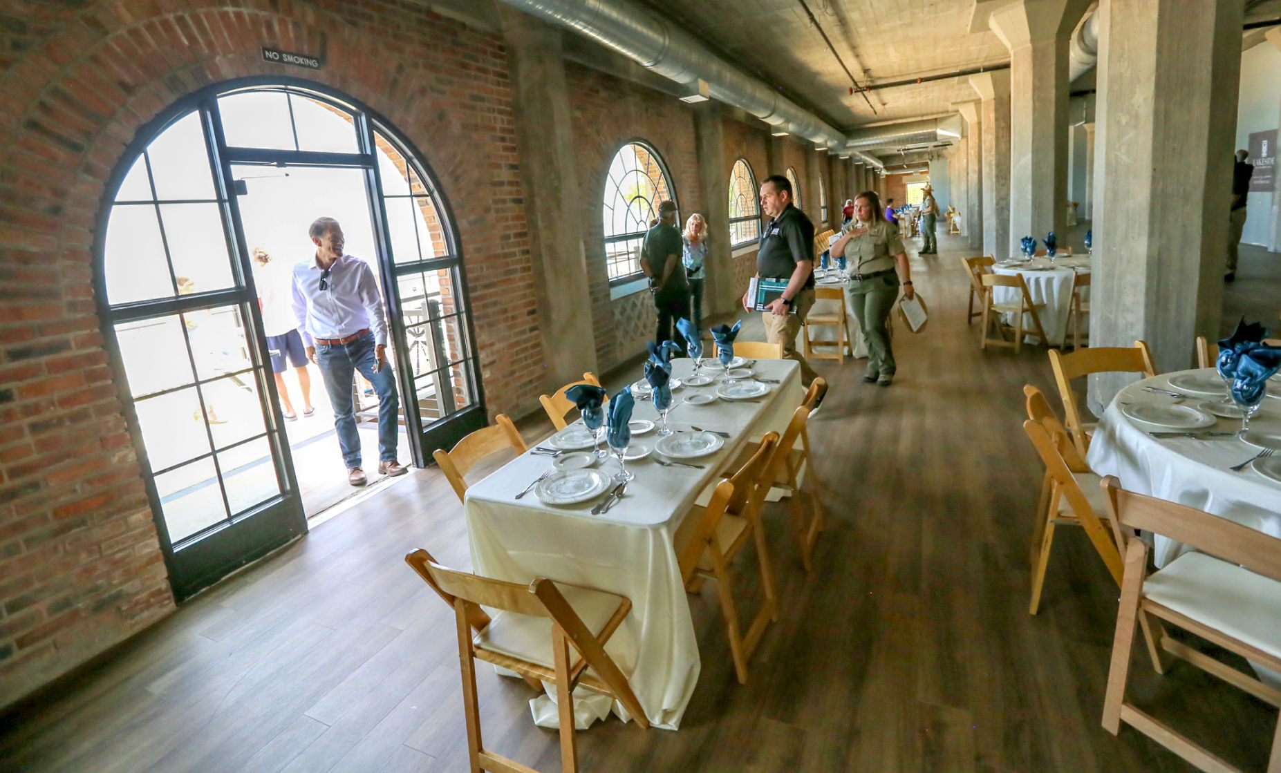 ribbon cutting/tour of remodeled pavillion, dunes state park